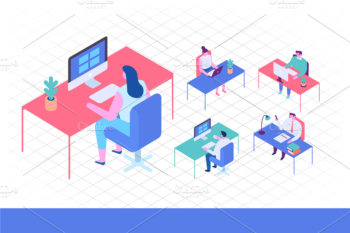 Isometric cartoon people vector set, a Person Illustration by Vector_Art (Photo 10 of 24)