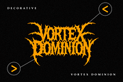 Vortex Dominion - Death Metal Font, a Blackletter Font by Masyafi Studio (Thumbnail 3 of 9)