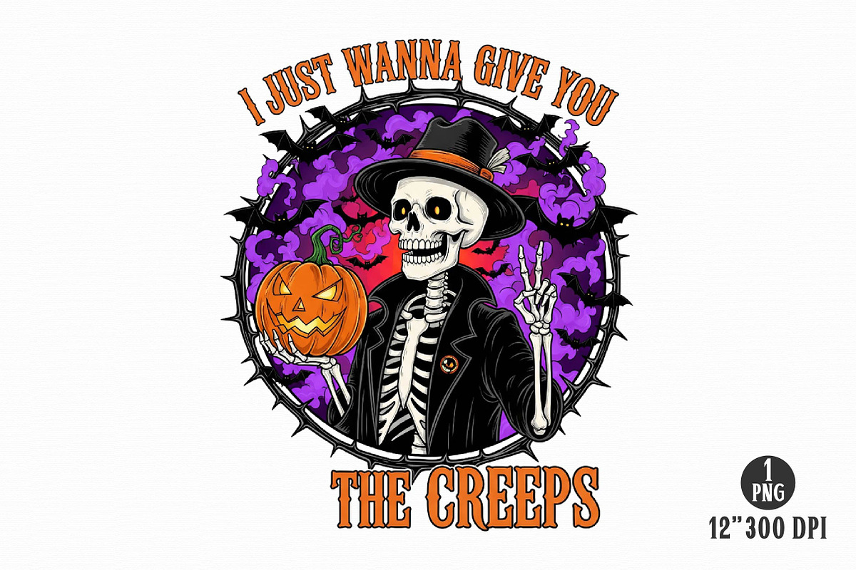 Skeleton Halloween Sublimation, a Work Illustration by Dream Creation (Photo 9 of 20)