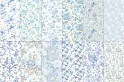 Floral Toile Print Design Patterns, a Pattern Graphic by Olya Creative (Thumbnail 2 of 29)