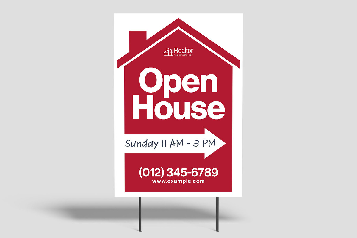 Open House Sign Template, a Flyer Template by BrandPacks (Photo 4 of 5)
