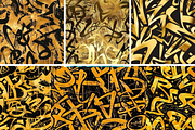 Gold Graffiti Seamless Patterns, a Pattern Graphic by PrintablesByFranklyn (Thumbnail 2 of 4)