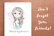 Hand Drawn Greetings Cards, a Person Illustration by Designifty (Thumbnail 3 of 5)