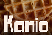 Kanio - Retro Food Font, a Sans Serif Font by Pandeka Studio (Thumbnail 1 of 9)