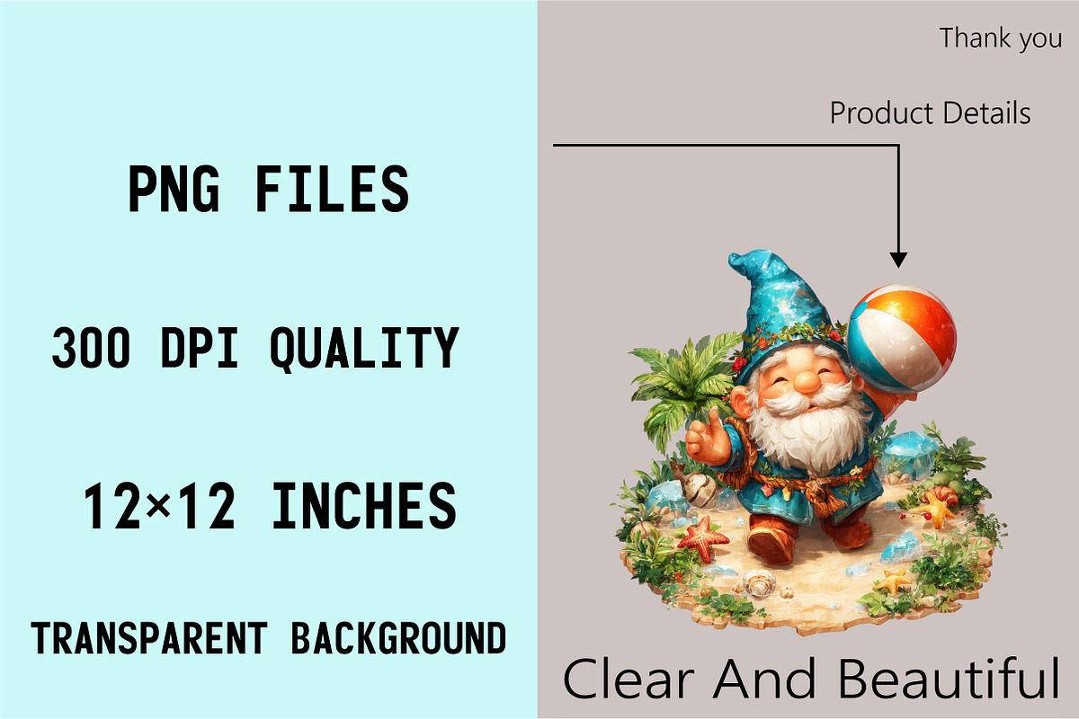 Summer Gnome Clipart Bundle, an Illustration by SVGArt (Photo 4 of 9)