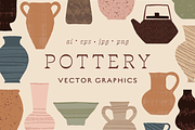 Vector Pottery Ceramics Illustration, an Object Illustration by Gross Illustrations (Thumbnail 1 of 7)