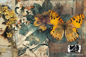 Shabby Butterfly Ephemera Kit