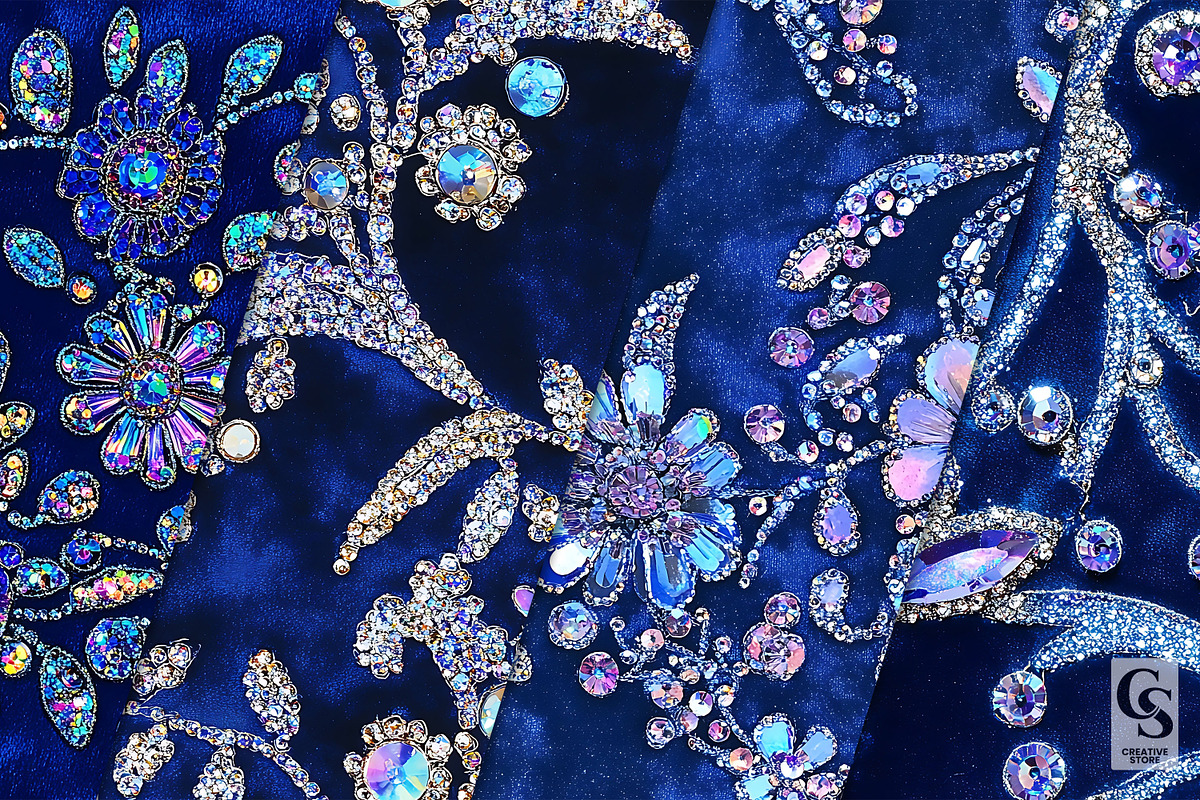 Iridescent Floral Sequin Embroidery, a Pattern Graphic by Creative Store (Photo 2 of 5)