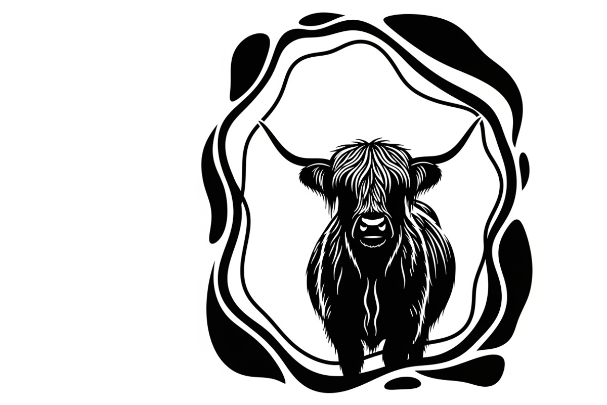 Rustic Highland cow wall art design, an Illustration by Amazin_art (Photo 15 of 40)