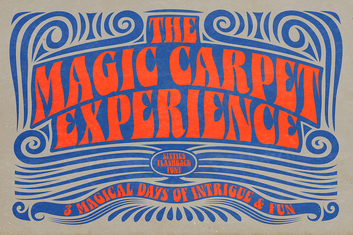 Sixties Flashback Psychedelic Font, a Font by Mysterylab Designs (Photo 4 of 5)