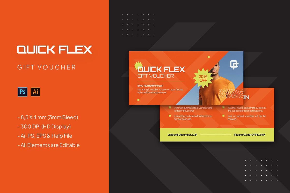 Quick Flex - Gift Voucher, a Print Template by StreaksideStd (Photo 1 of 3)