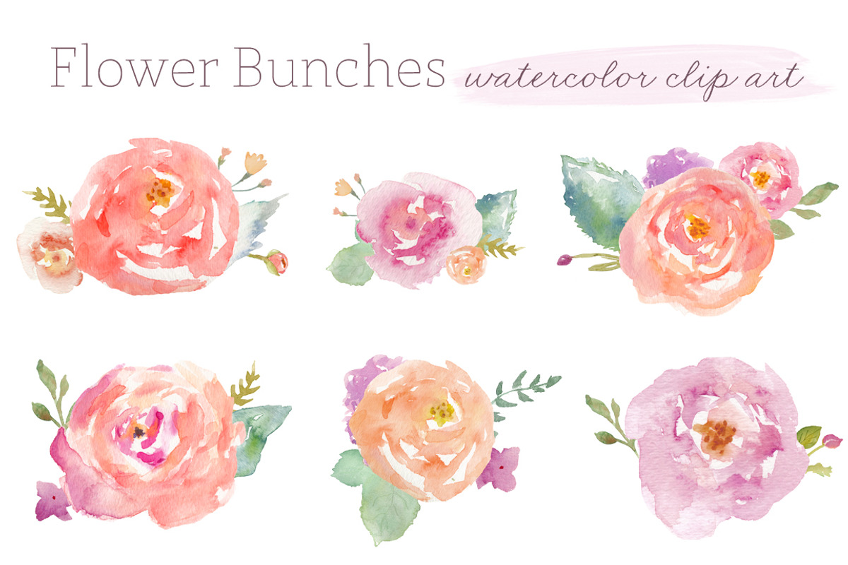 Flower Bunches, an Illustration by Angie Makes