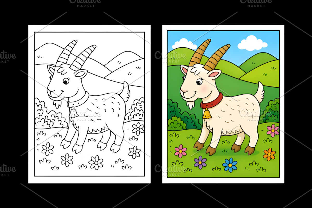 FARM ANIMALS COLORING BOOK for KIDS, an Animal Illustration by Ink Gallery (Photo 4 of 7)