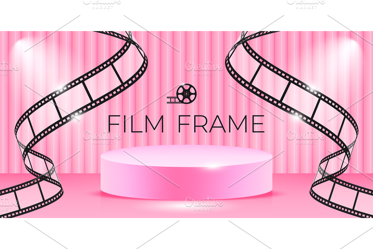 Film Frame with Pink Podium, a Decorative Illustration by PsychocheArt (Photo 1 of 3)