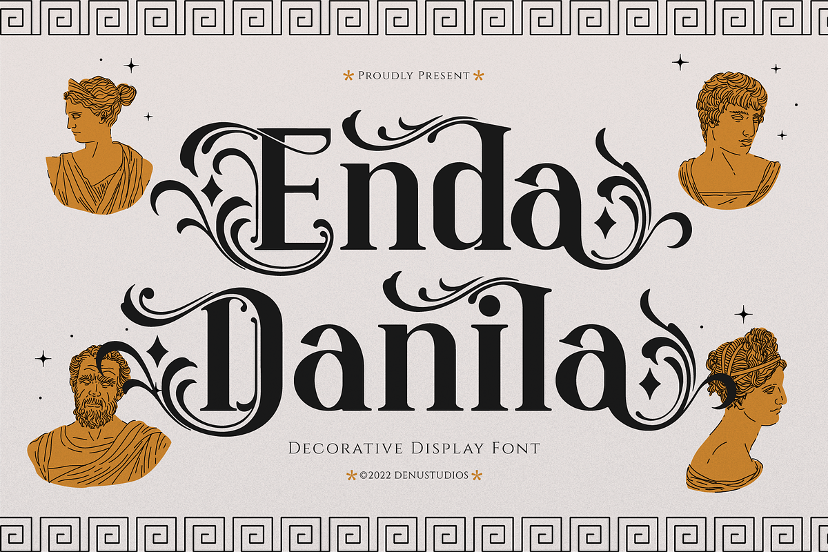 Enda Danila | Decorative Display, a Blackletter Font by Denustudios (Photo 1 of 12)