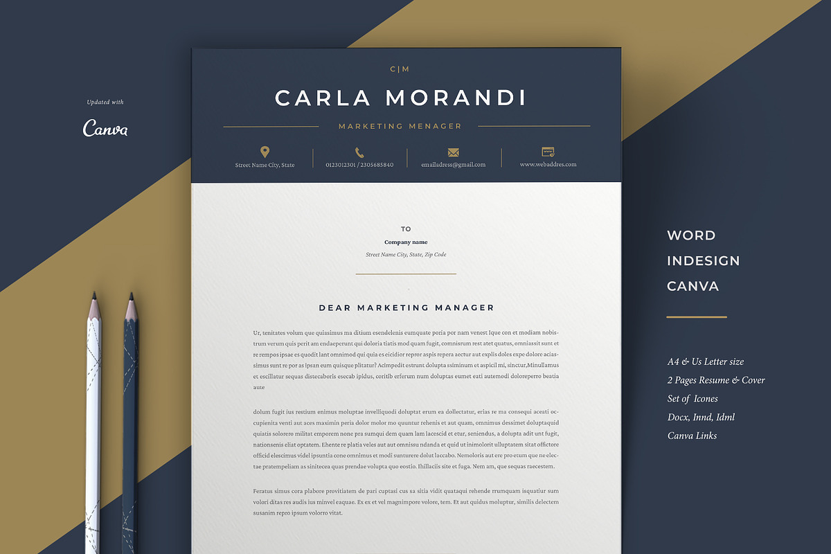 Minimal Resume Template | Carla, a Resume Template by Estartshop (Photo 4 of 6)