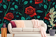 Gothic Roses Seamless Patterns, a Pattern Graphic by Curve Design (Thumbnail 7 of 7)