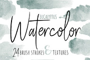 Watercolor Brush Texture｜Eucalyptus, a Texture Graphic by Sahar Heumesser (Thumbnail 1 of 5)