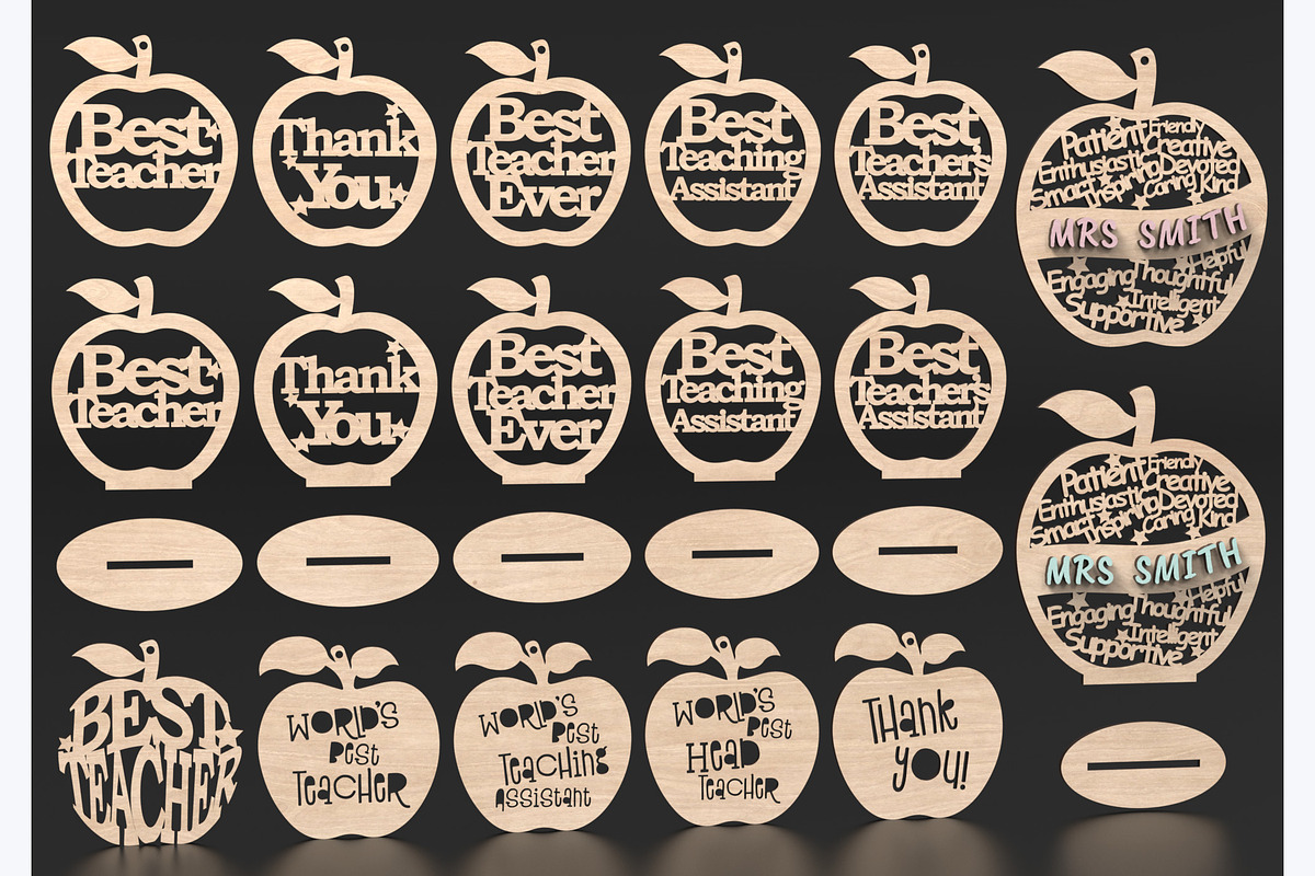 Best Teacher Apple Laser Cut Files, an Object Graphic by ThemeXDigital (Photo 2 of 5)