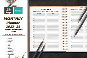 Monthly Planner Bundle 2023 - 26, a Stationery Template by DesignByStore (Thumbnail 1 of 3)