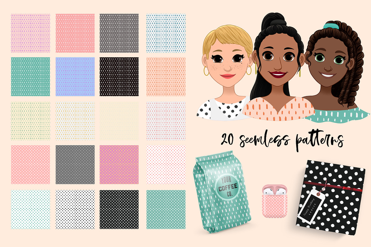 Women Cartoon Portrait Creator, an Illustration by Brushed Rose (Photo 6 of 7)