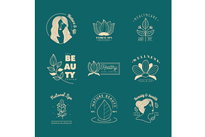 nine spa service brands, an Object Illustration by studiogstock