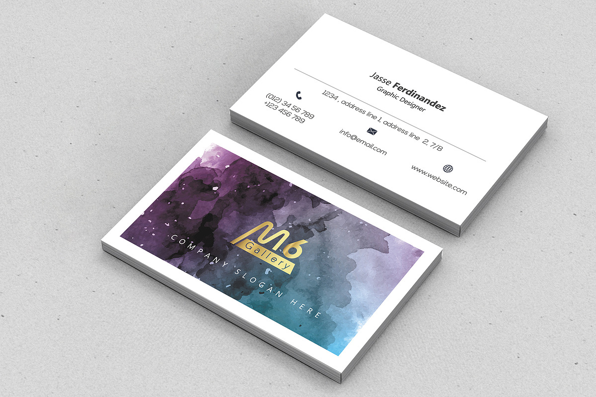 Unique 50 Business Card Bundle, a Business Card Template by M6 Gallery (Photo 12 of 151)