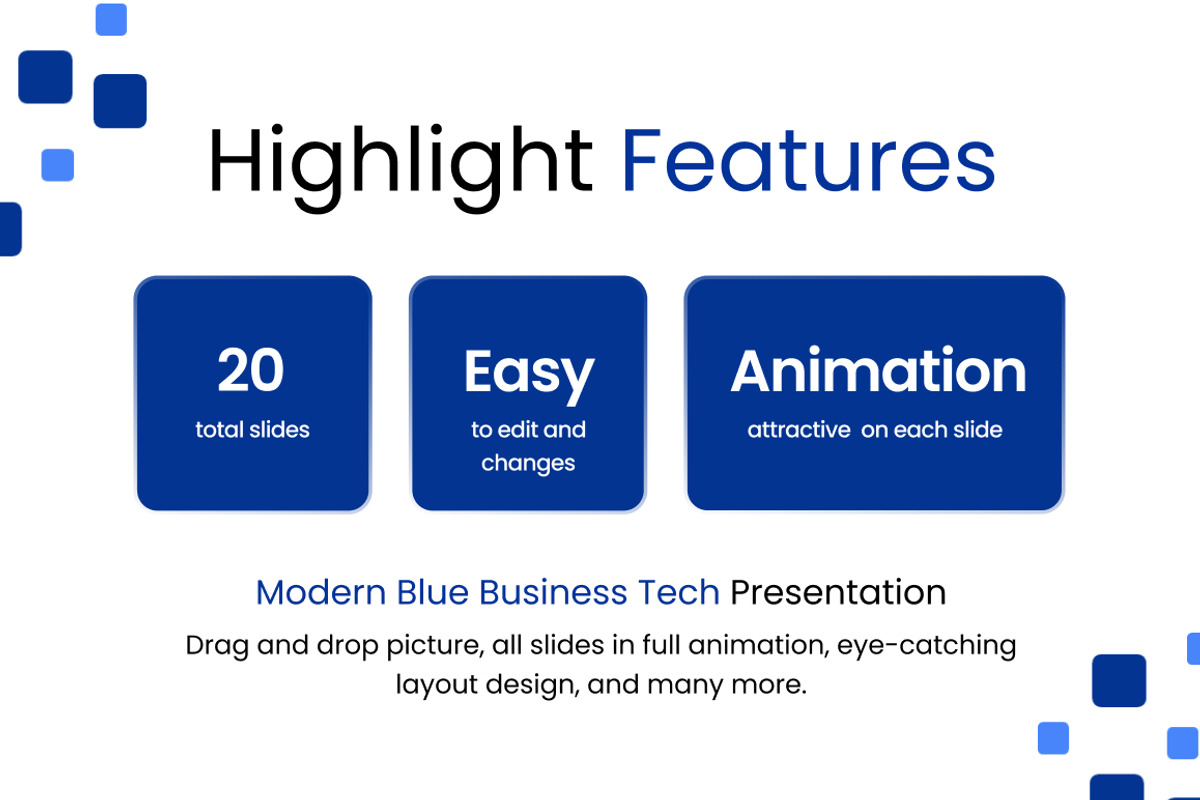 Modern Blue Business Tech Keynote, a Presentation Template by Loin Studio (Photo 2 of 4)