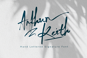 Arthur Keith - Signature Style Font