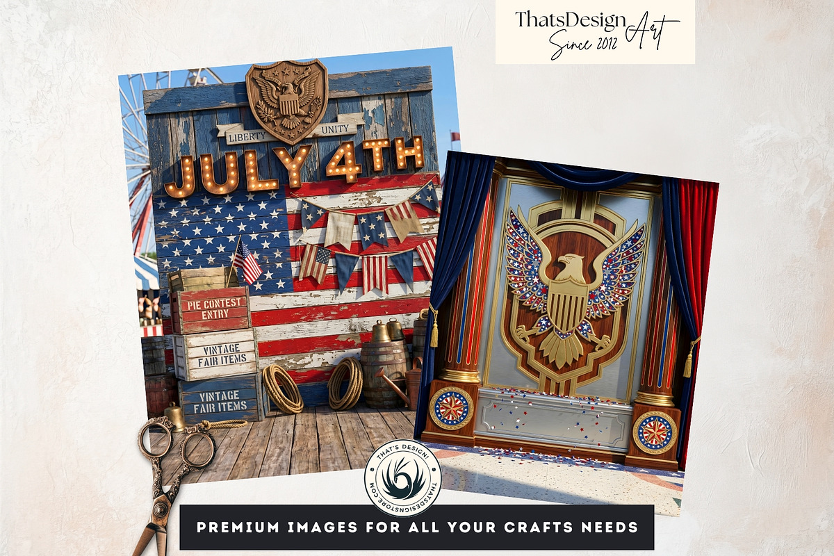 Patriotic 4th of july Backdrops v2, a Background Graphic by ThatsDesignArt (Photo 8 of 9)