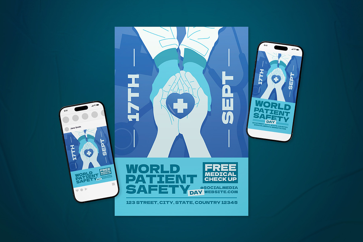 World Patient Safety Day Flyer Set, a Flyer Template by The Good Store (Photo 1 of 2)
