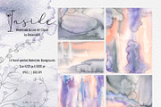 Inside Watercolor Floral Clipart, a Decorative Illustration by BalanceUA (Thumbnail 5 of 19)