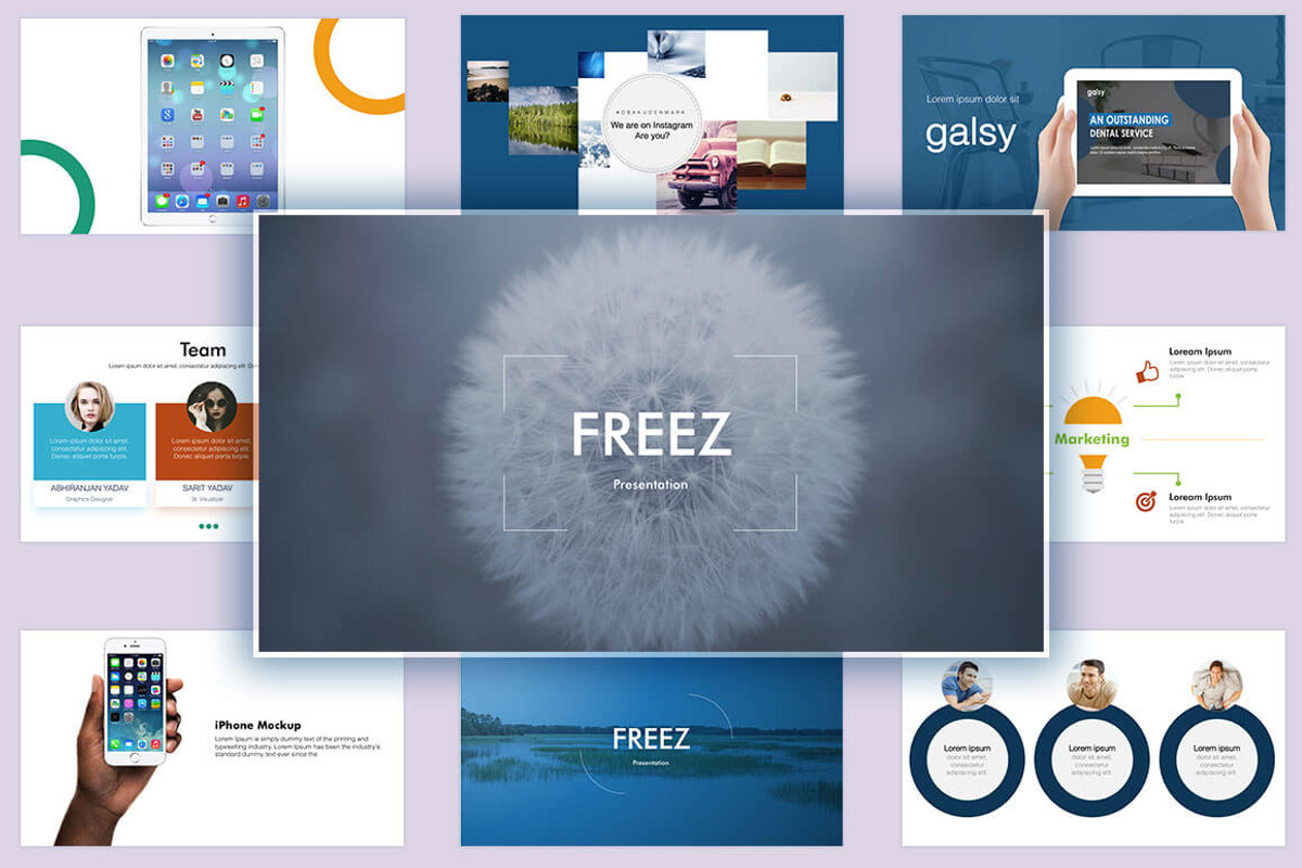 Freez PowerPoint Presentation, a Presentation Template by ORCOLOR (Photo 1 of 6)