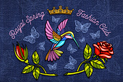 Hummingbird Roses Embroidered Patch, a Graphic by Iraida_Bearlala (Thumbnail 5 of 7)