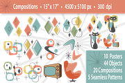 Mid Century Design Kit Bundle, a Pattern Graphic by Blynn Pippen (Thumbnail 2 of 9)