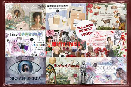 COLLAGE BUNDLE Mixed-Media Scrapbook, an Object Graphic by alenaganzhela