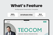 Teocom Company Profile Google Slide, a Presentation Template by SquidPixey (Thumbnail 2 of 6)
