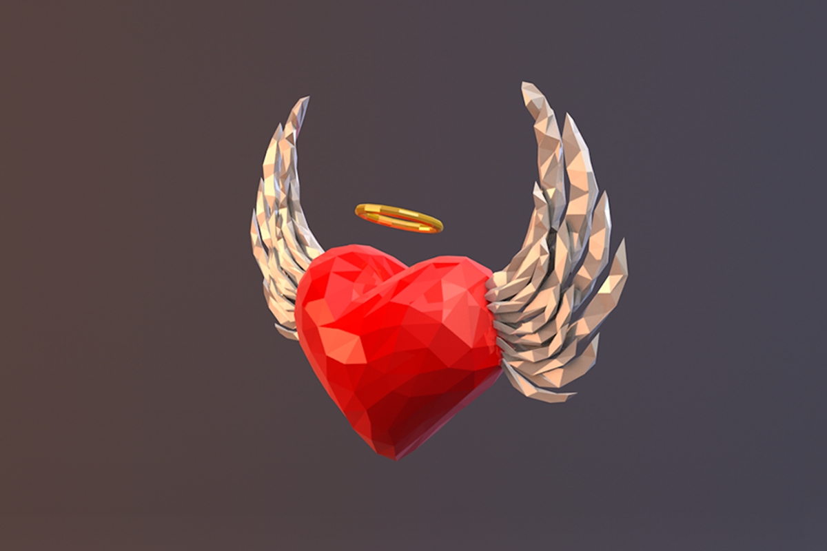Low Poly Angel Heart, an Object 3D Model by CreativeeArt (Photo 3 of 7)