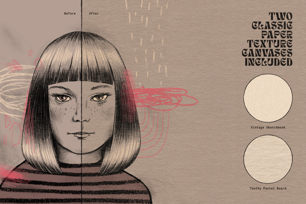 Chromagraph Pencils for Photoshop, a Brush Add-On by True Grit Texture Supply (Photo 11 of 13)