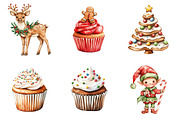 Watercolor Gingerbread Clipart, an Illustration by SinaCreation (Thumbnail 3 of 5)