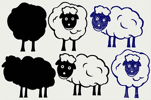 Cartoon Sheep SVG