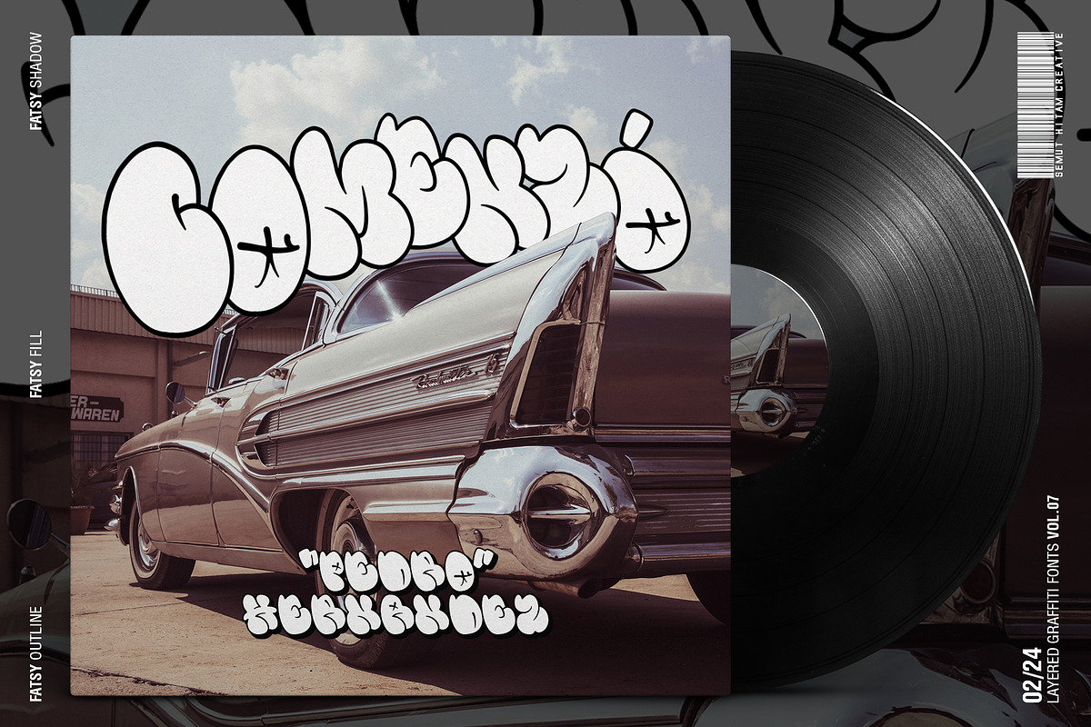 Fatsy - Layered Graffiti Fonts, a Blackletter Font by SemutHitam Creative (Photo 13 of 19)