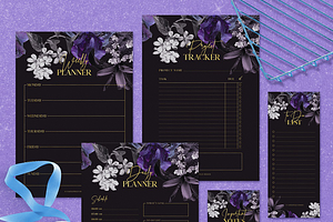 Dark Floral Printables Bundle