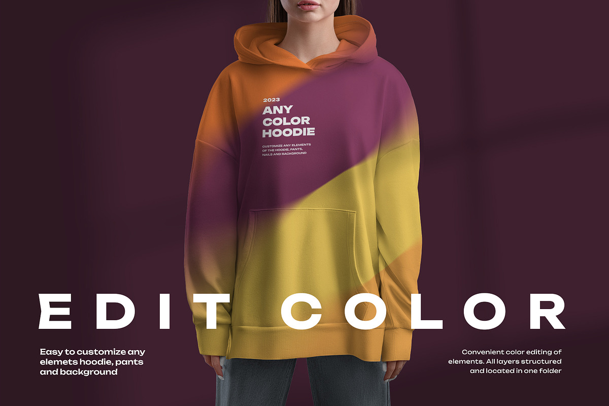 Mockups Woman Oversize Long Hoodies, a Hoody Mockup by Grow Design Craft Studio (Photo 2 of 9)