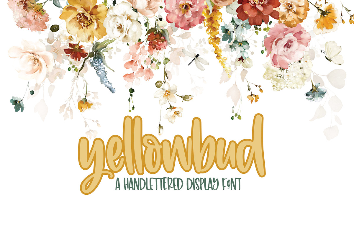 yellowbud, a Font by OnTheSpotStudio (Photo 1 of 3)