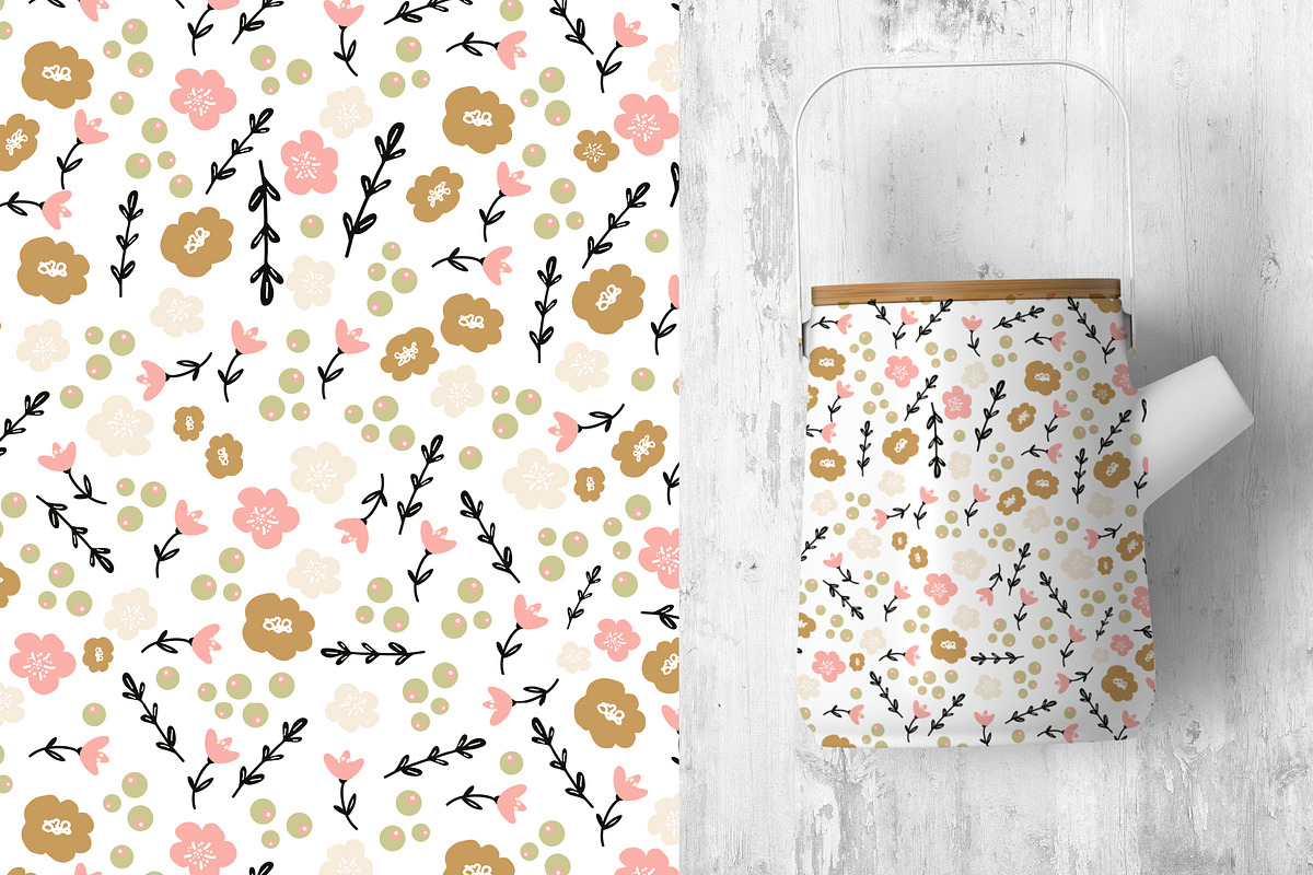 Ditsy flower pattern, a Pattern Graphic by Cozy pattern shop (Photo 3 of 10)