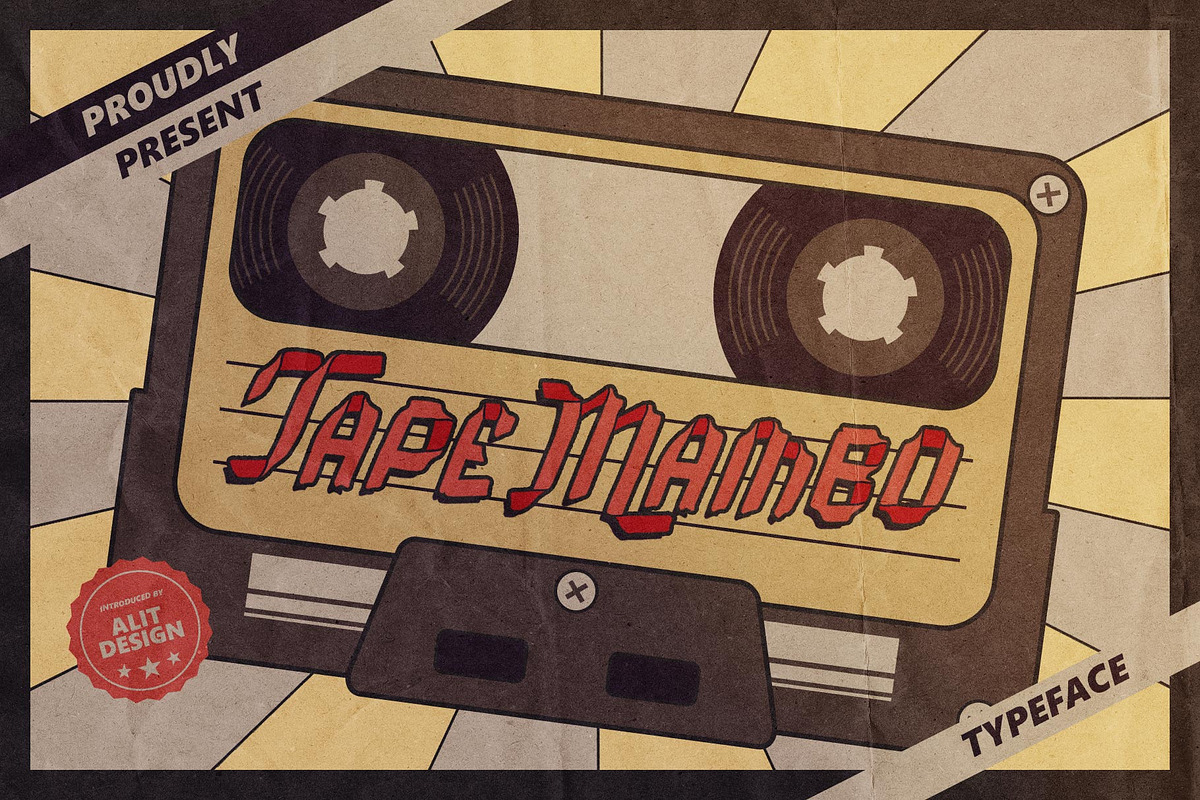 Tape Mambo Typeface, a Symbol Font by alit design (Photo 1 of 15)
