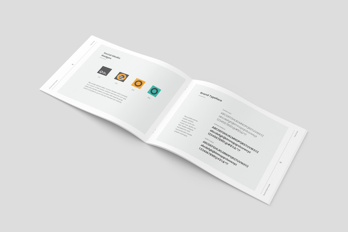 A5 Minimal Brand Style Guide, a Brochure Template by Meenom Templates (Photo 4 of 9)