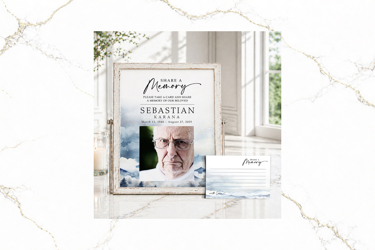 Share a Memory Sign & Card CV FR010, a Poster Template by TyphoonStudio (Photo 1 of 6)