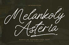 Melankoly Asteria Monoline Font